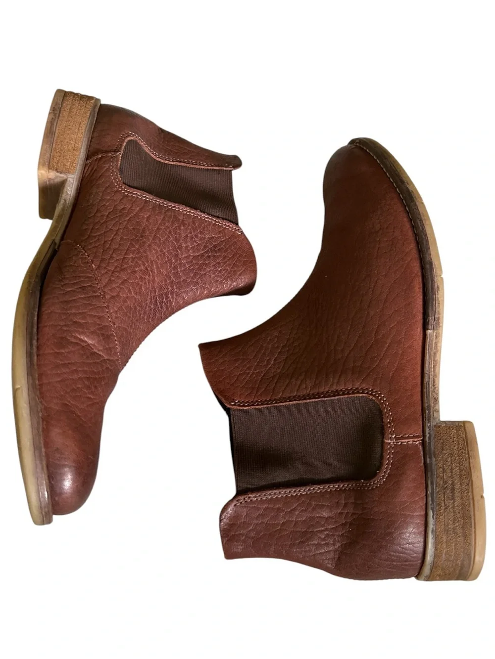 Josef Seibel Brown Pebbled Leather Chelsea Ankle Boots Comfort Booties EU 39